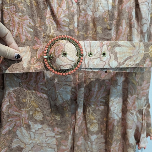 Zimmermann Kaleidoscope Belted Midi-Dress - Picture 9 of 10